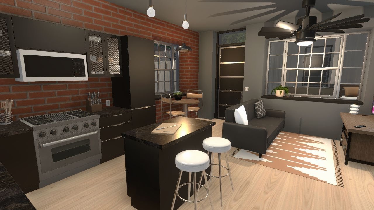 House Flipper Abandoned House - Industrial One Bedroom Home with Extension
