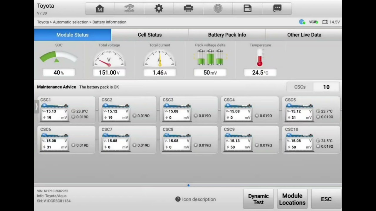 Hybrid battery test- Toyota Aqua by incar Automotive 