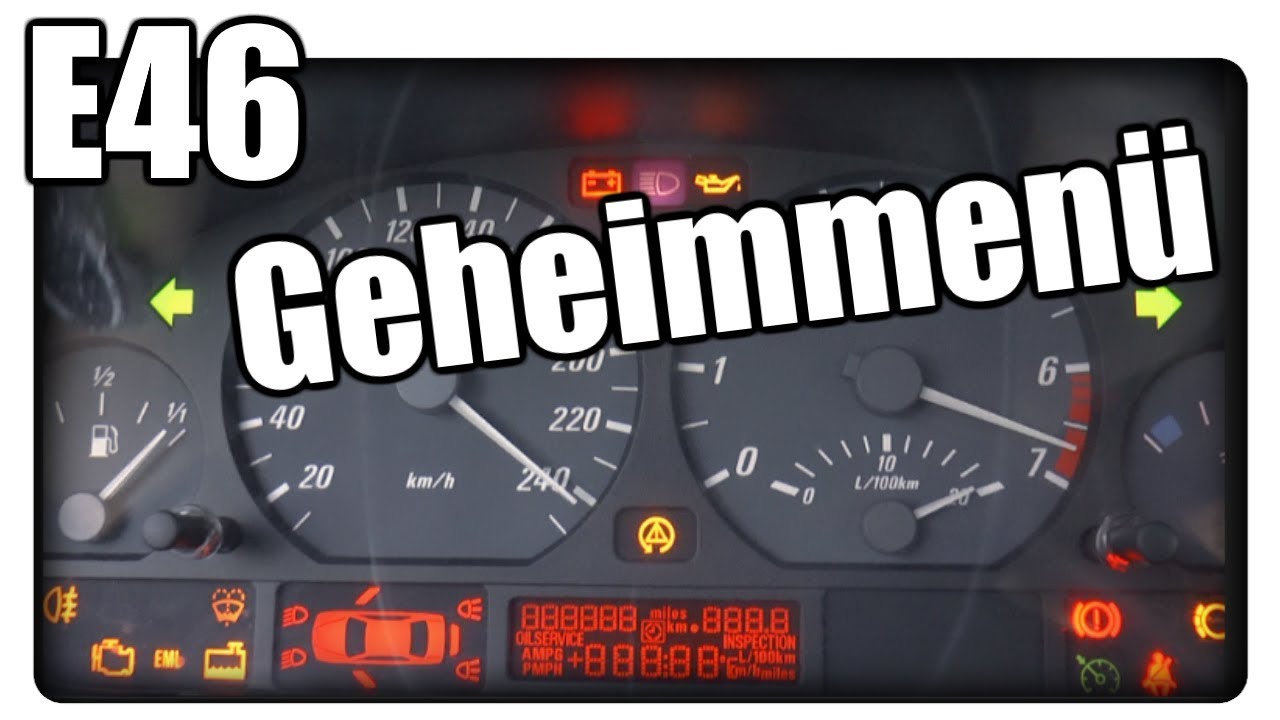 E46 Geheimmenü Bordcomputer / Tacho Test / Bordspannung anzeigen / Hidden OBC Functions