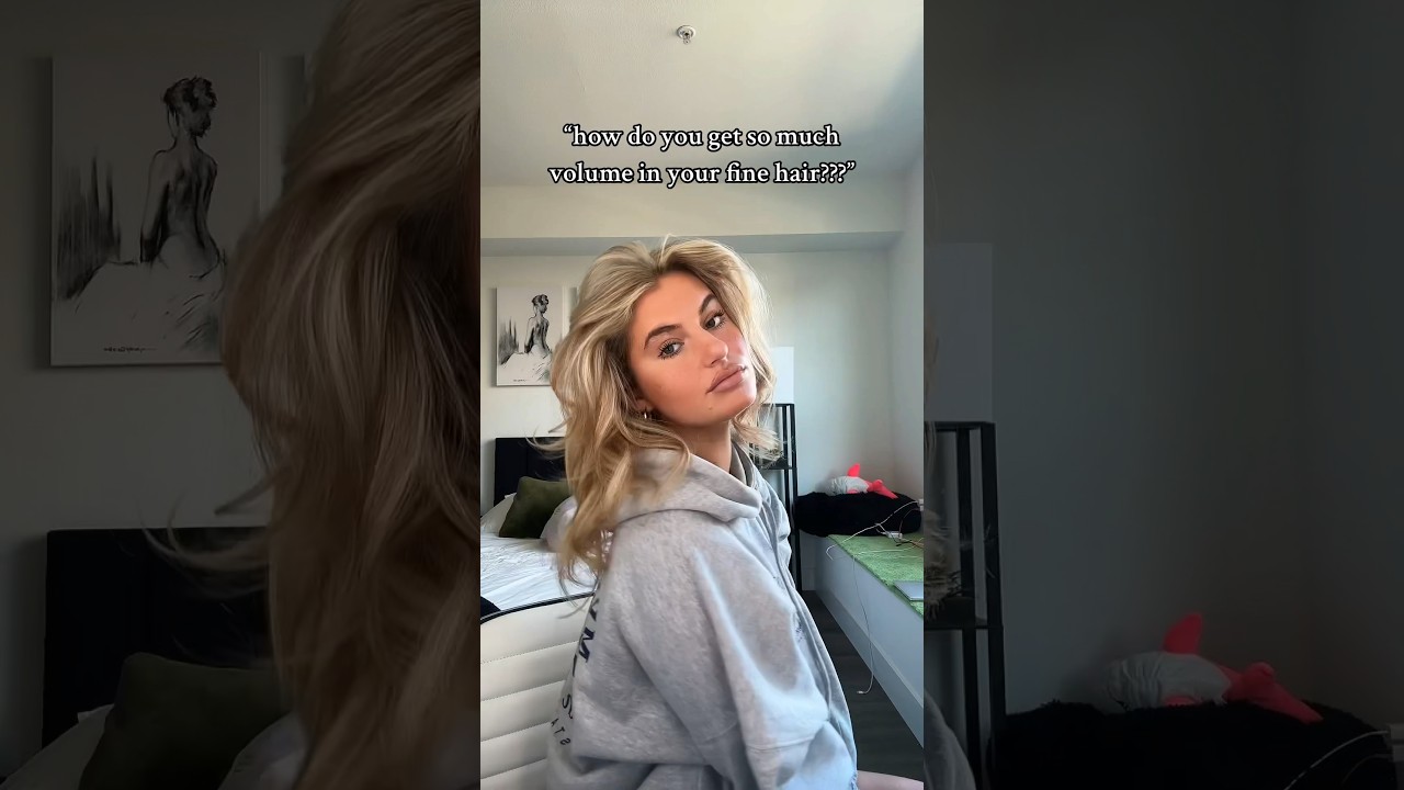 How to get volume for fine hair girl？ #thinhair #finehair #hairstyle #blowout