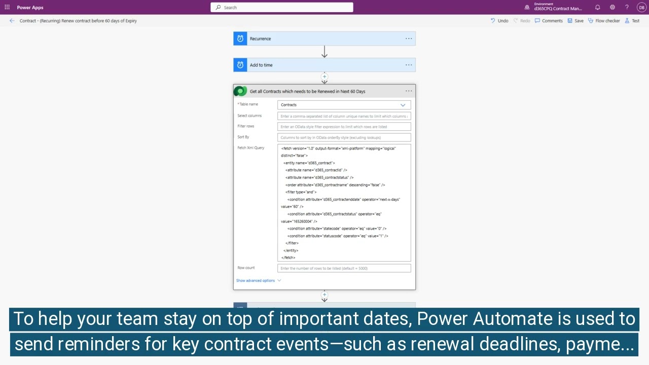 Demonstration of Microsoft Dynamics 365 for Contract Management