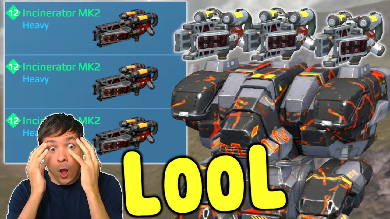LOOL! New INCINERATOR FURY 6.9 Mk2 Gameplay - War Robots Update WR