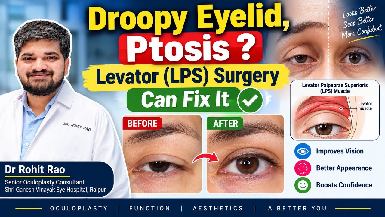 Droopy Eyelid, Ptosis ? Levator (LPS) Surgery Can Fix It