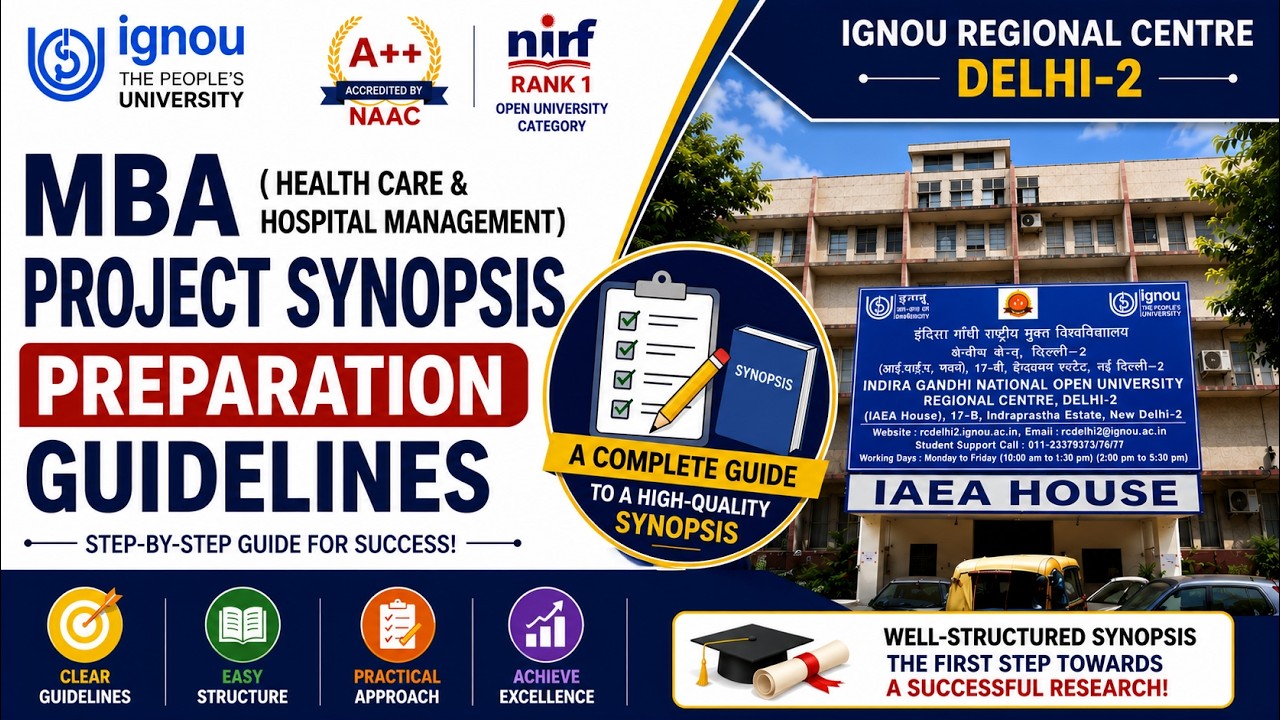 MBAHCHM Project Synopsis | IGNOU RC Delhi-2