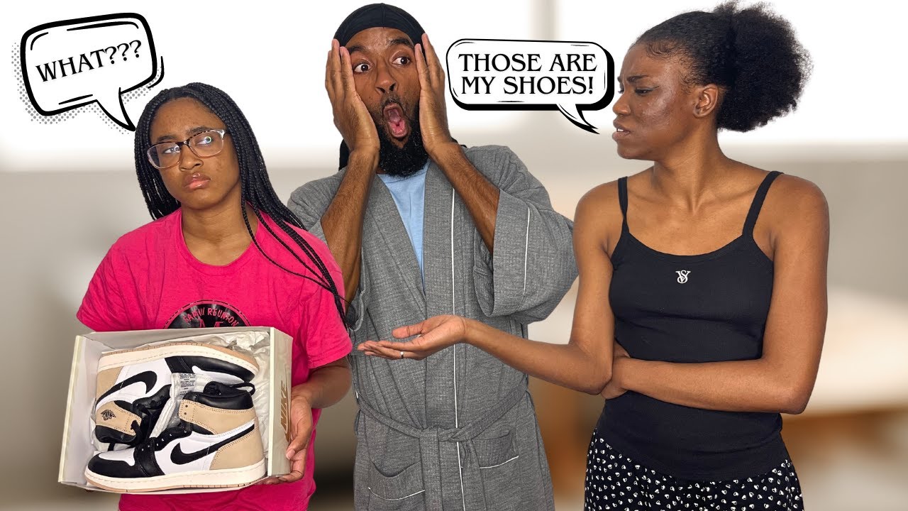 When cheap dad steal his daughter new Jordans & give them to his younger daughter as school shoes