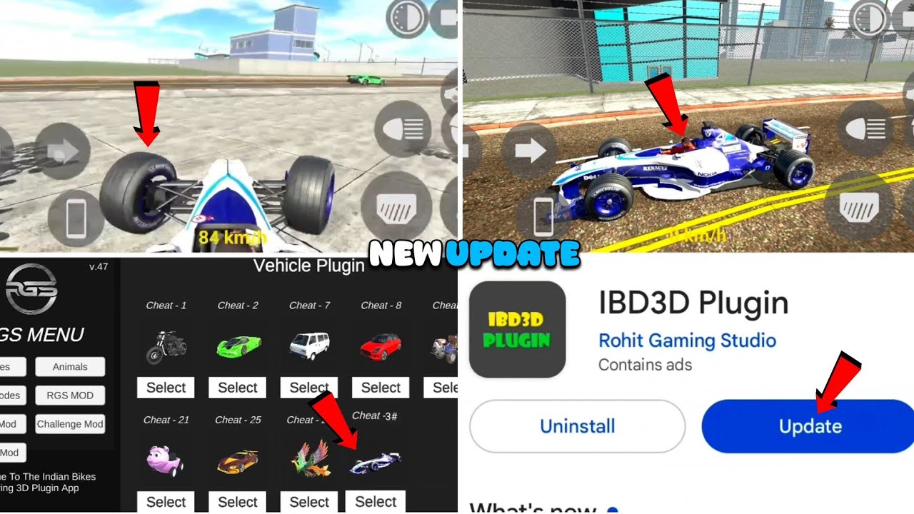 IBD3D Plugin App New Update Indian Bikes Driving 3d | New F1 Car+Transparent Character Cheat Code 