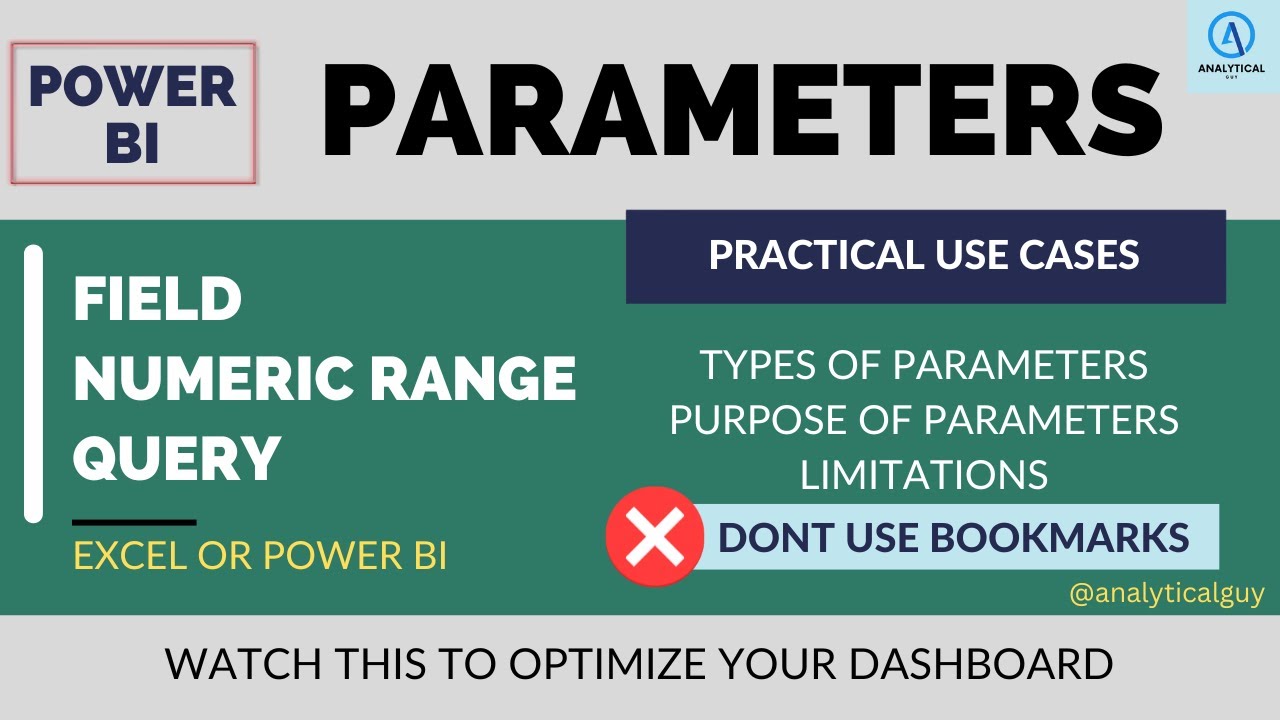 Parameters in Power BI Dashboard | Power Query Editor | Types of Parameters | Practical Case Studies