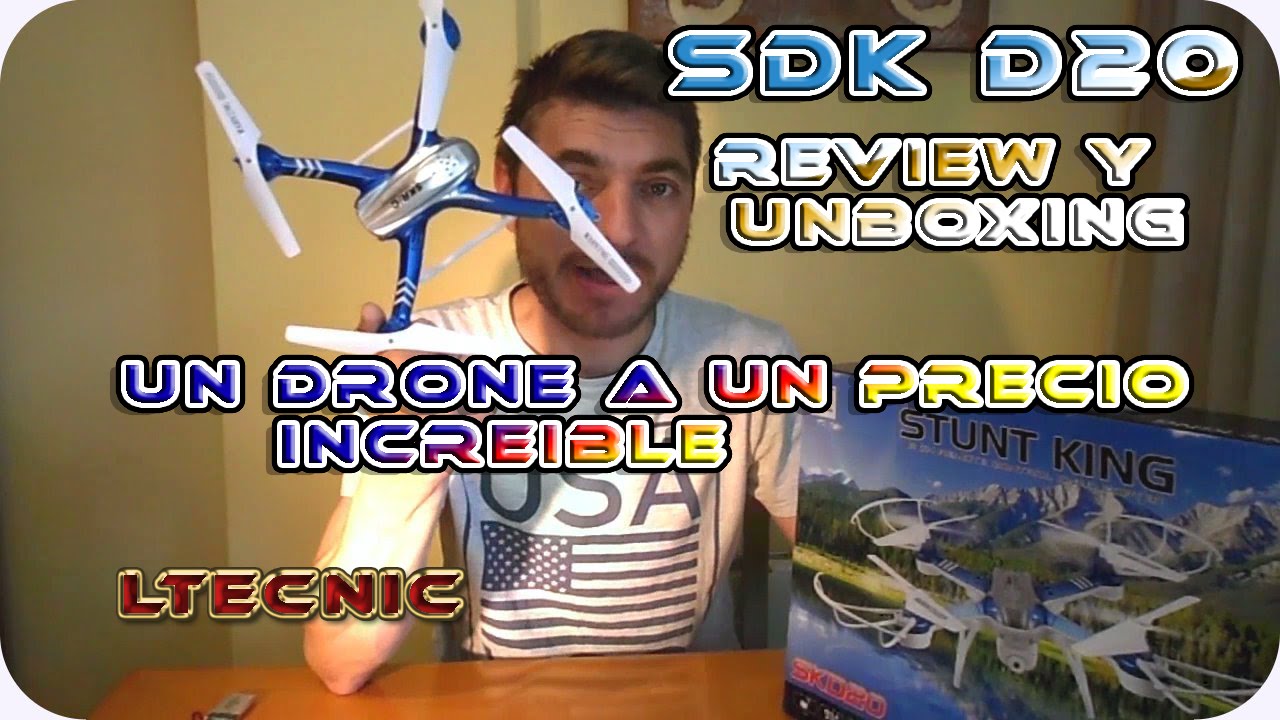 DRONE SHENGKAI SKRC D20, STUNT KING, Review y unboxing  En espa&ntilde;ol  Ltecnic