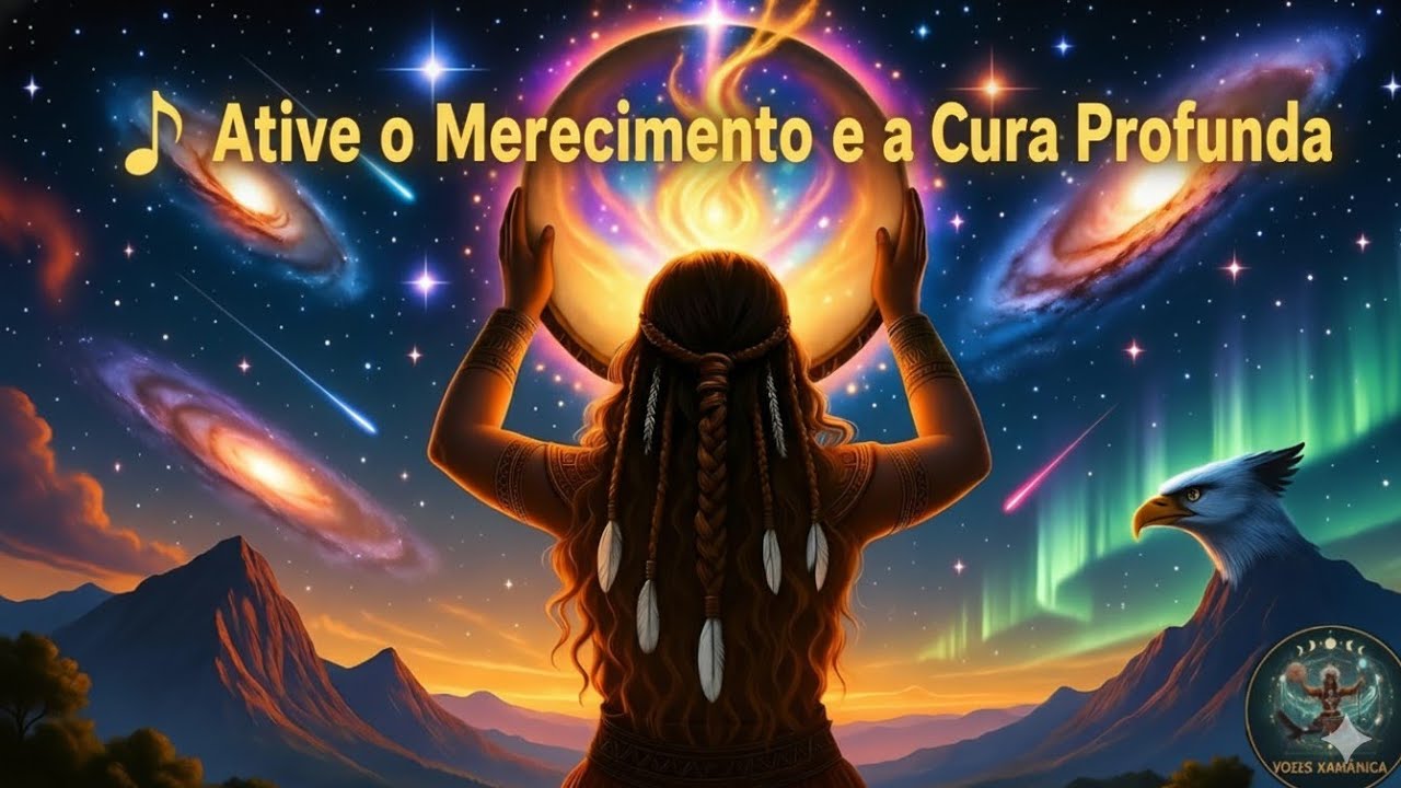 GRATIDÃO CÓSMICA e TAMBOR ANCESTRAL | 528Hz 🎵 Ative o Merecimento e a Cura Profunda