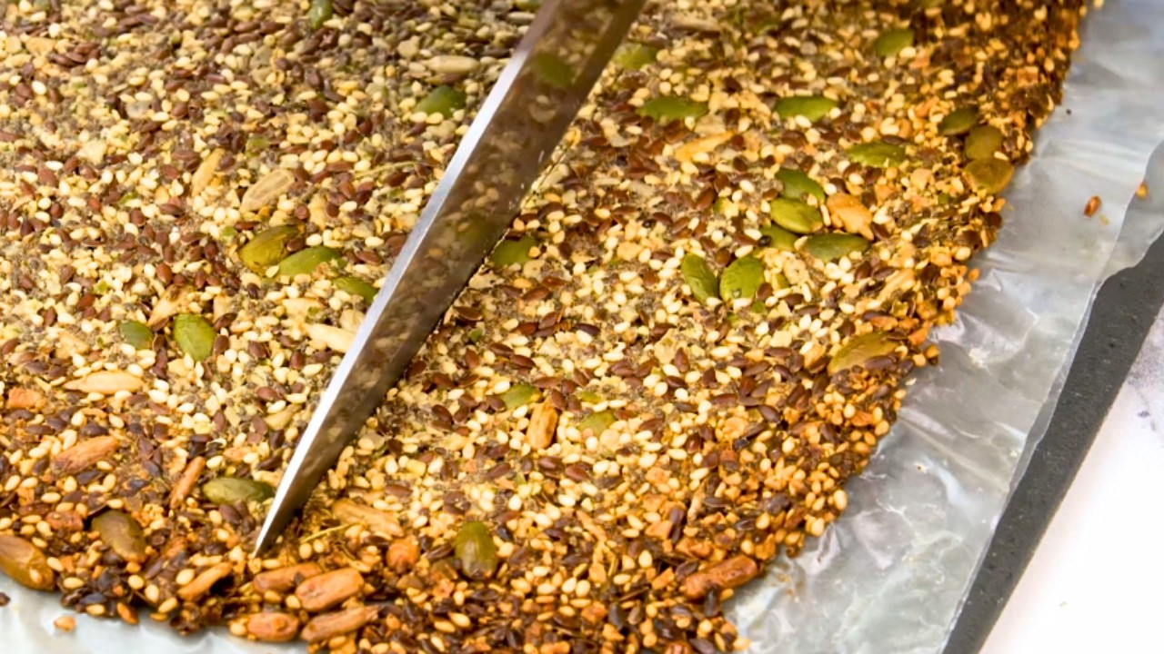 Just Mix Seeds and Water to Make These Healthy Crackers!