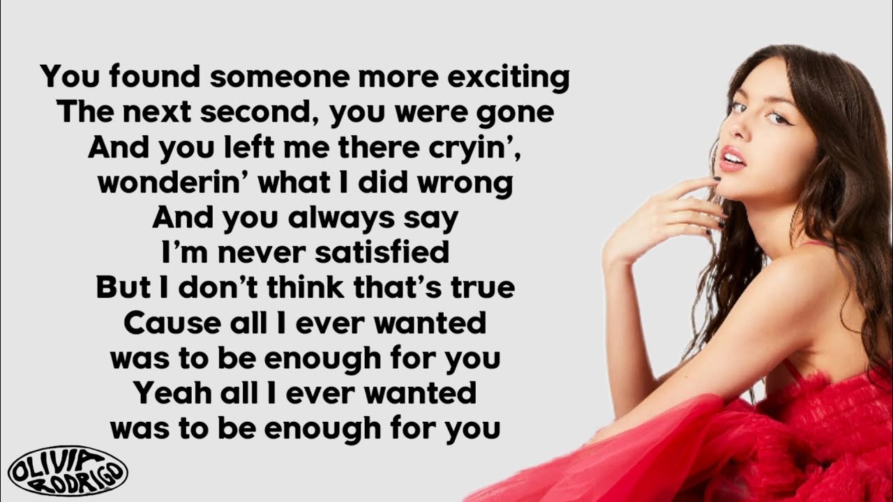 Olivia Rodrigo - enough for you (Lyrics)