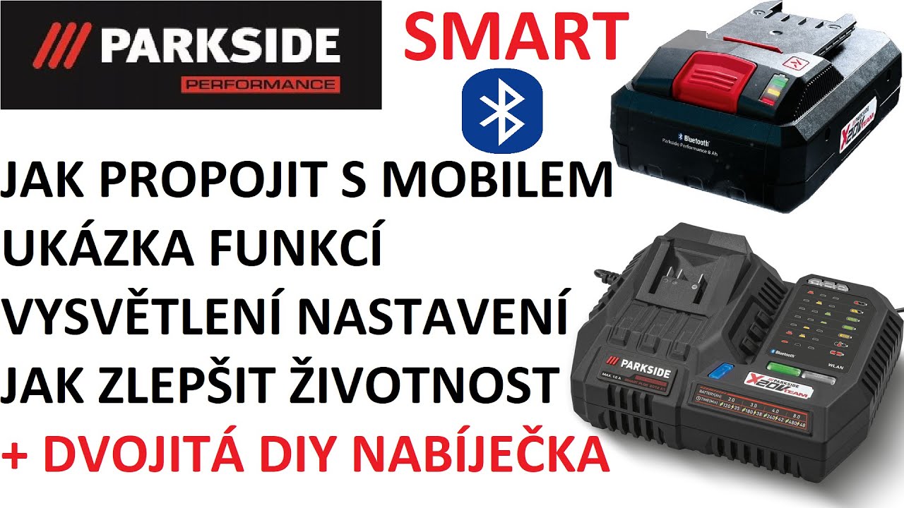 Nové SMART baterie a nabíječka Parkside Performance