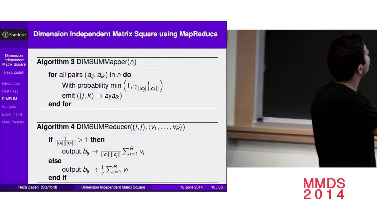 Dimension Independent Matrix Square using MapReduce; Reza Zadeh