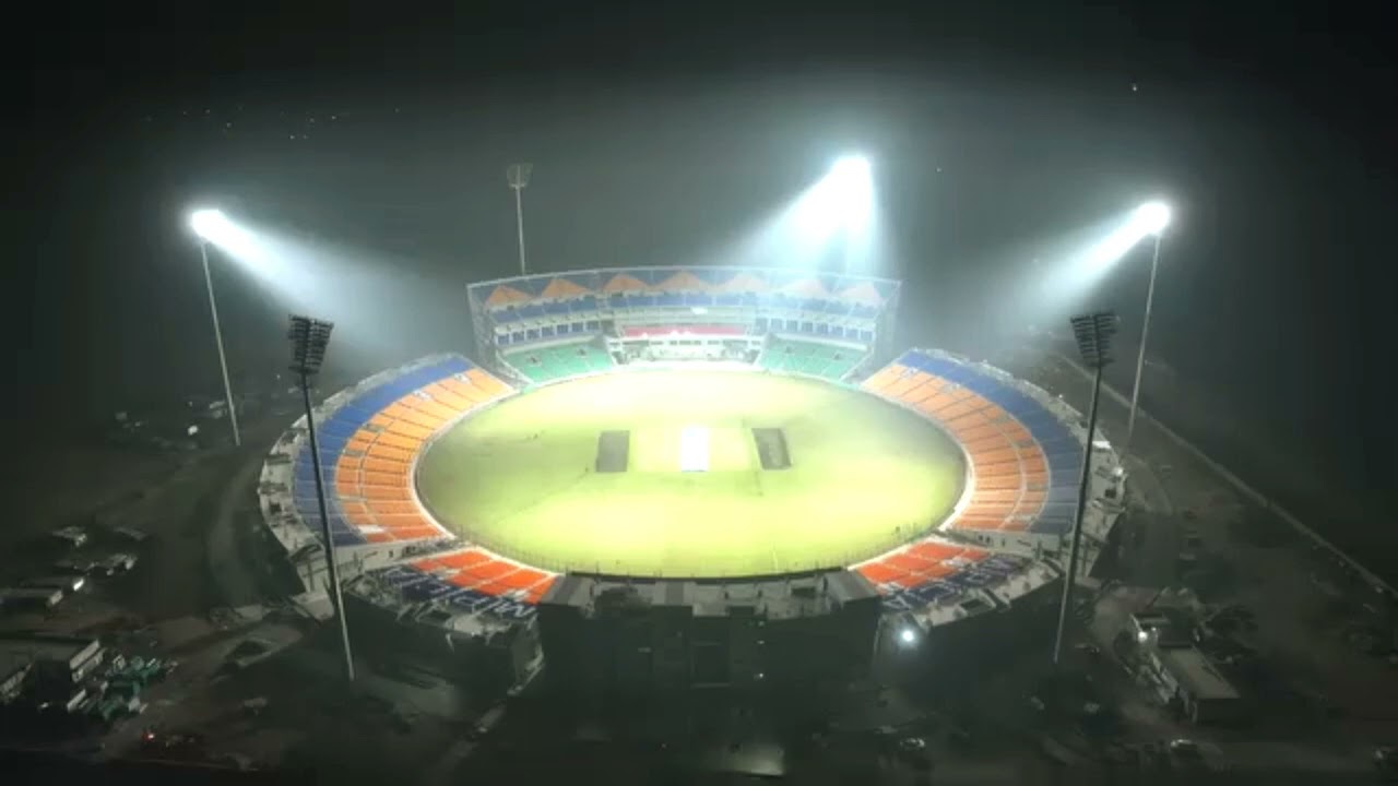 Gwalior International Cricket Stadium Night view located at Shankarpur village in Gwalior part 2