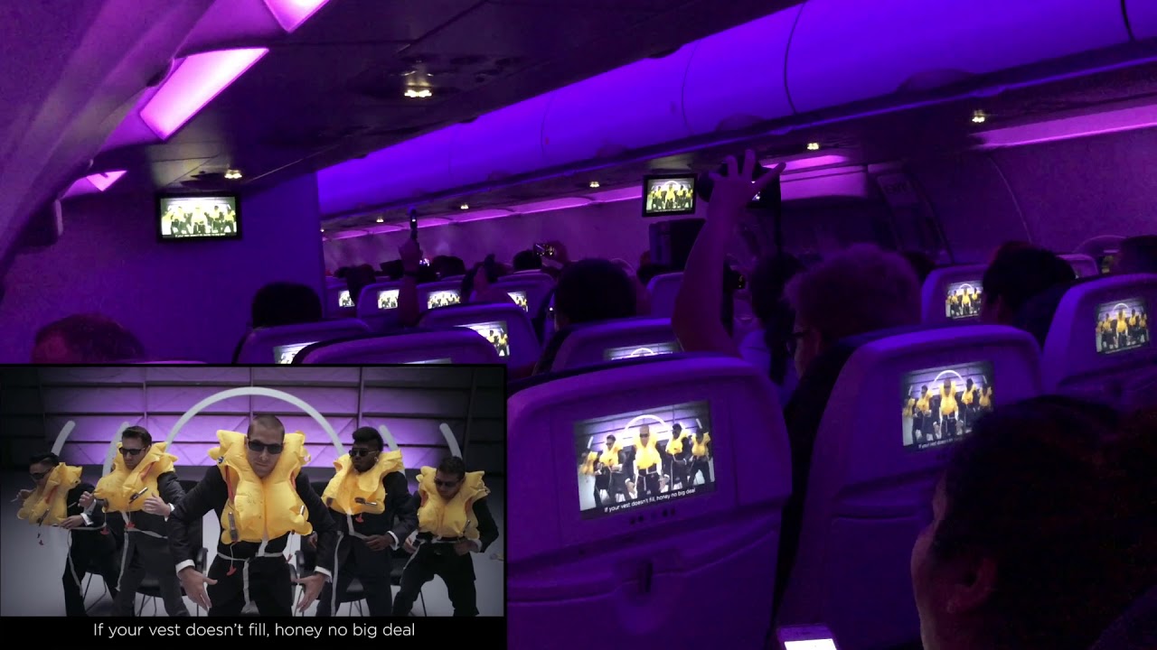 Virgin America Farewell Flight - Safety Video Sing Along