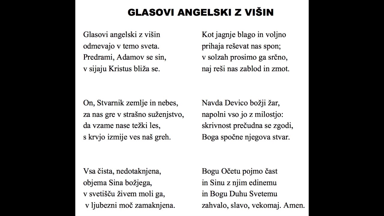Glasovi angelski z višin