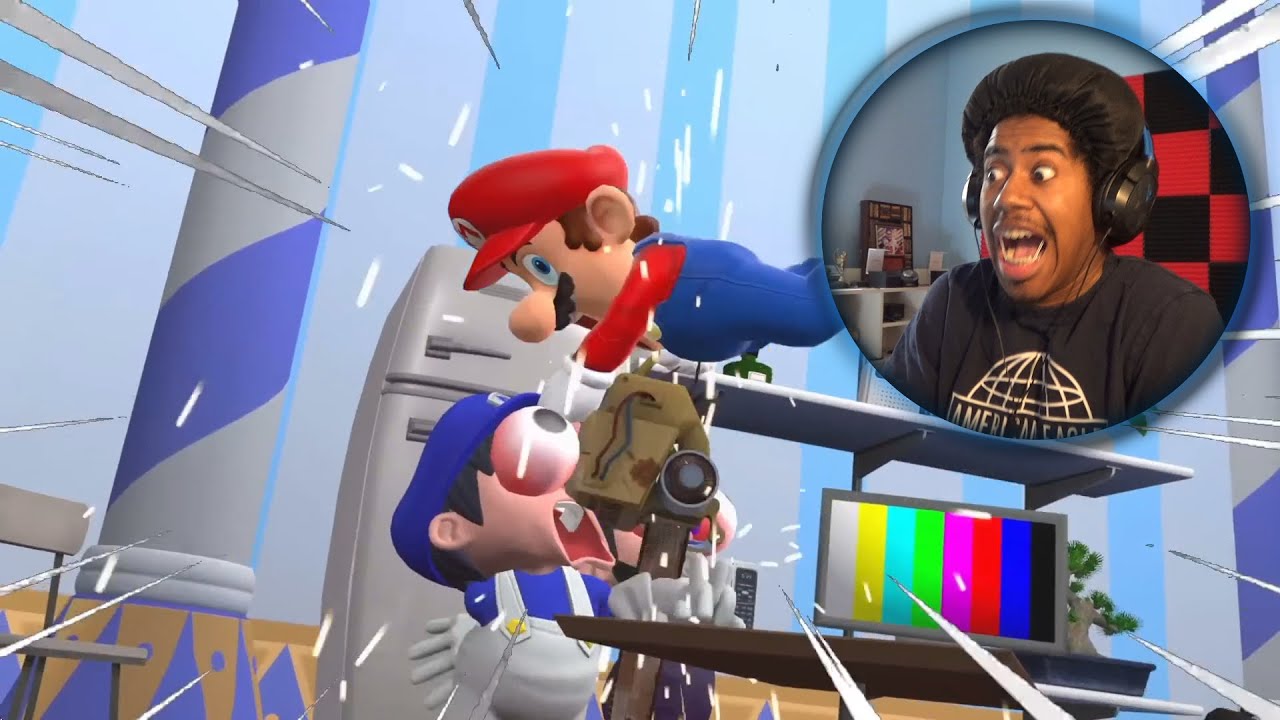 MARIO IS NOT HELPING! | SMG4: SMG4 & SMG3 Are Forced To Hold Hands | (Skylight Reacts)