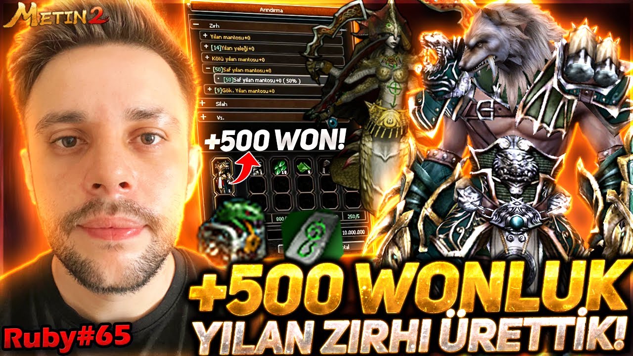 BEKLENEN YILAN ZIRHI DENEMESİ ! ÜCRETSİZ +9 YOHARA ELDİVENİ BASIMI ! METİN2 TR RUBY BÖLÜM 65