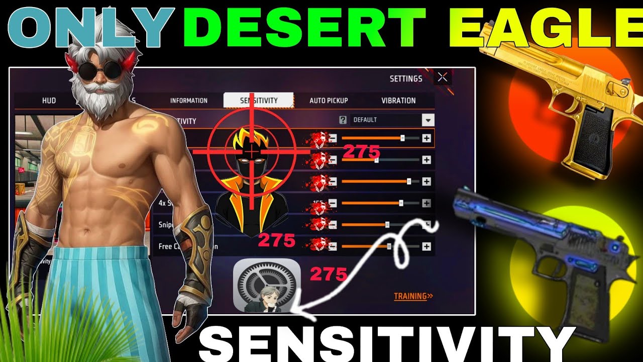 Only Desert eagle Se hedshot Marne ne ki sensitivity & Settings | Desert Eagle headshot Tricks 