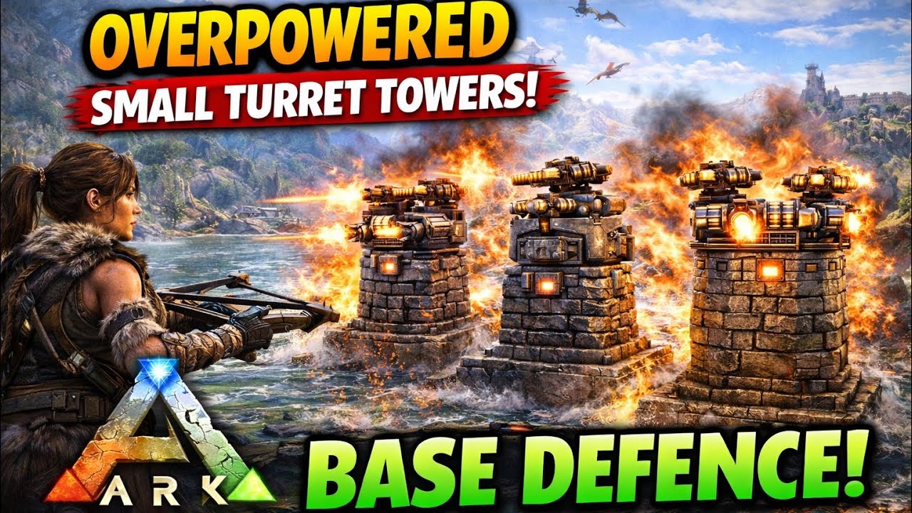 META Small Turret Tower Build Ark Survival Ascended!!! Must Build!!!