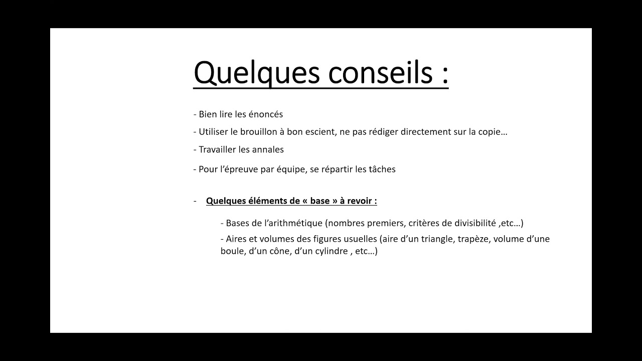 Comment réussir les Olympiades de maths