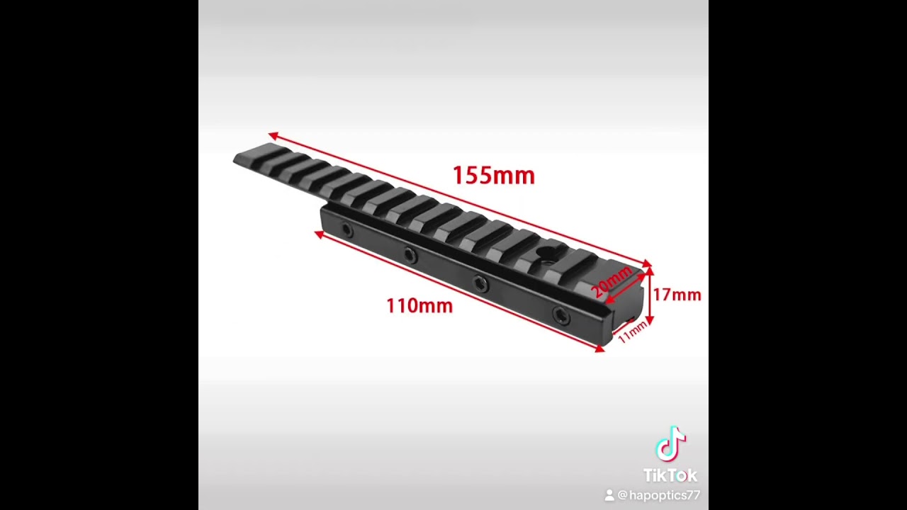 Dovetail Extend Weaver Picatinny Rail Adapter 11mm to 20m Rifle Scope Mount Base