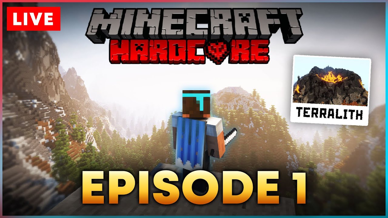 🔴HARDCORE Survival Episode 1 - Minecraft 1.18 & Terralith 2.0 World Gen [Season 1]