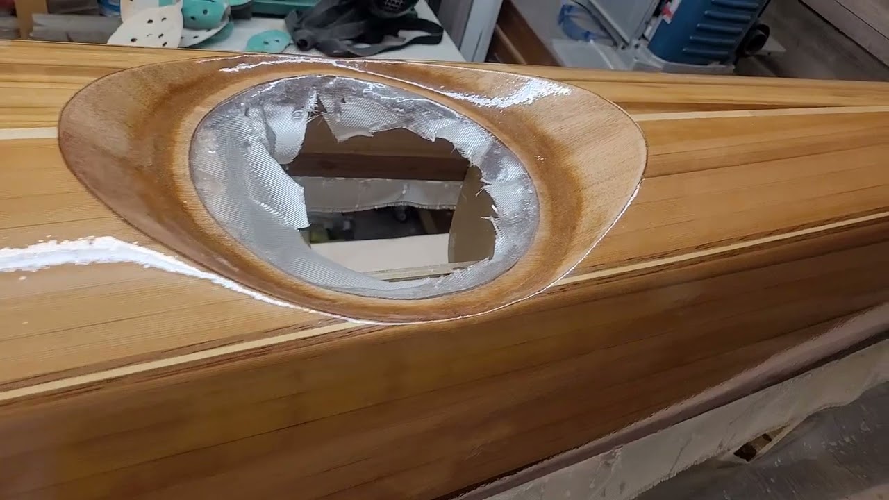 After fiberglassing the deck of 
