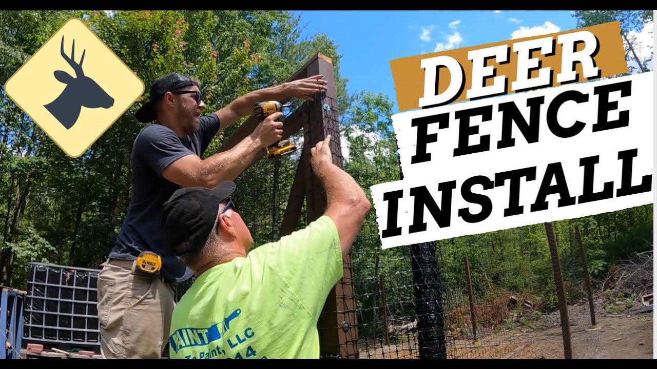 DEER FENCE INSTALL!