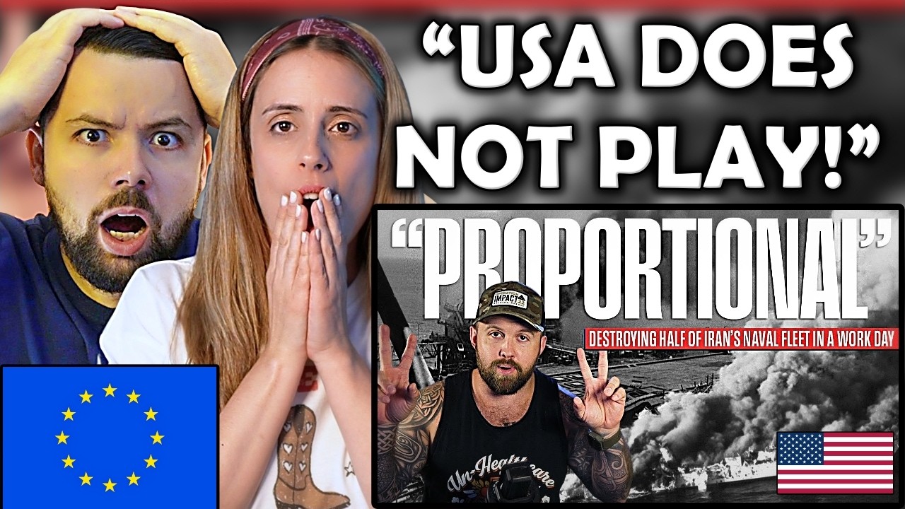 European Girl Reacts to America Obliterates Half Of Iran's Navy In 8 Hours!