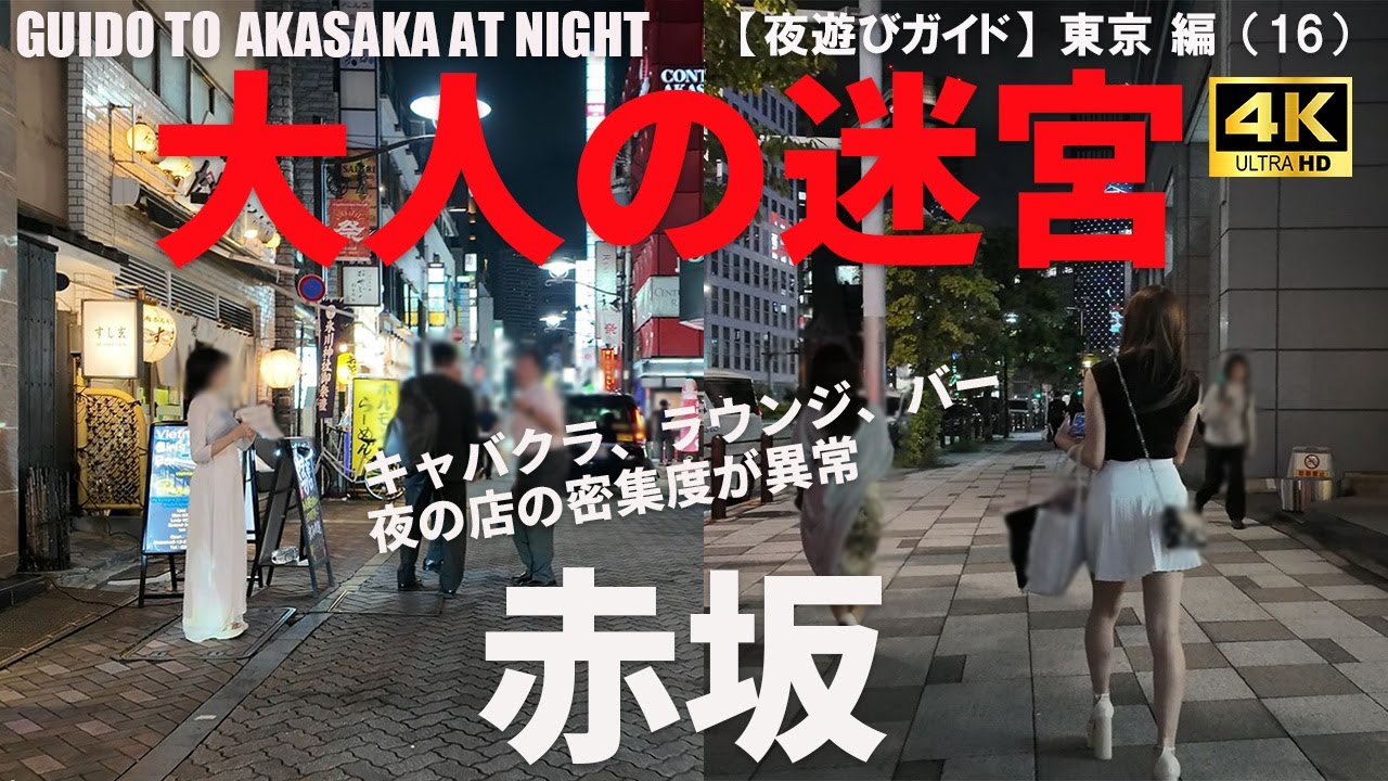 【赤坂】東京・赤坂駅周辺の夜遊びエリア攻略ガイド/GUIDO TO AKASAKA AT NIGHT/2025年9月/東京 編（16）/4K 日本・東京街歩き