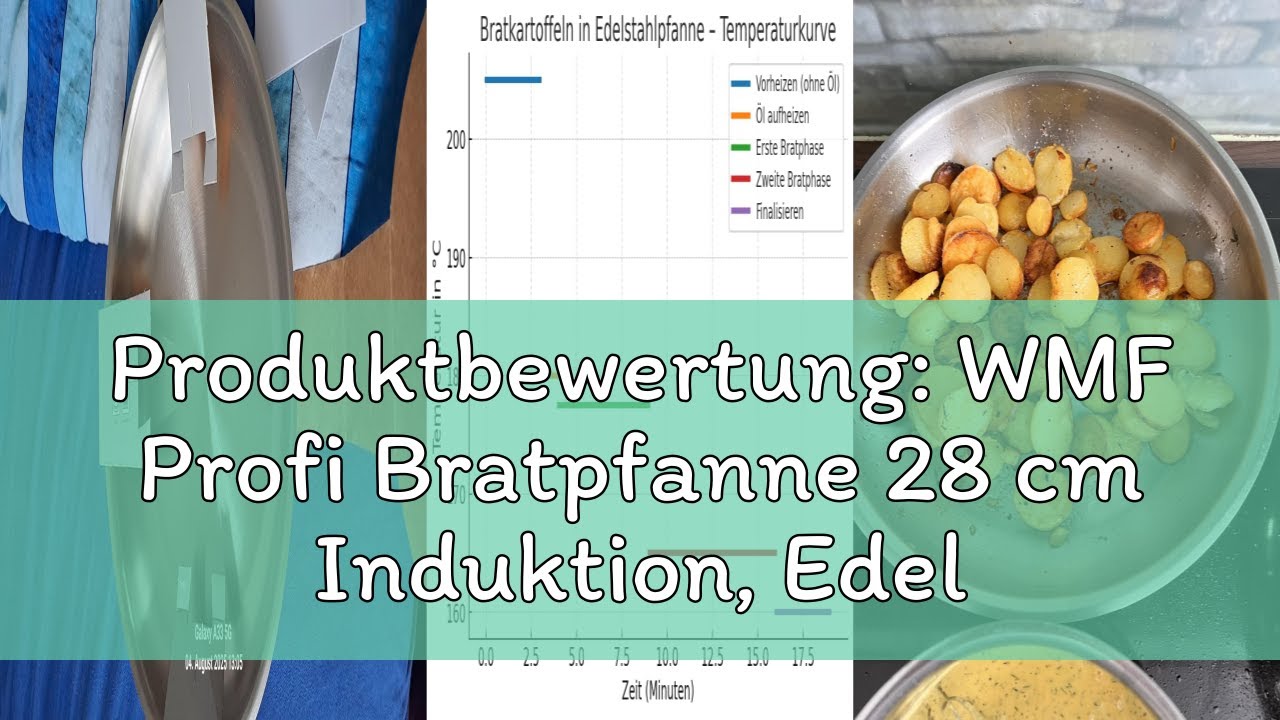 Produktbewertung: WMF Profi Bratpfanne 28 cm Induktion, Edelstahlpfanne unbeschichtet, Cromargan Ede