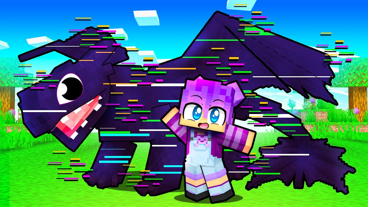 Adopted by a GLITCH DRAGON in Minecraft!