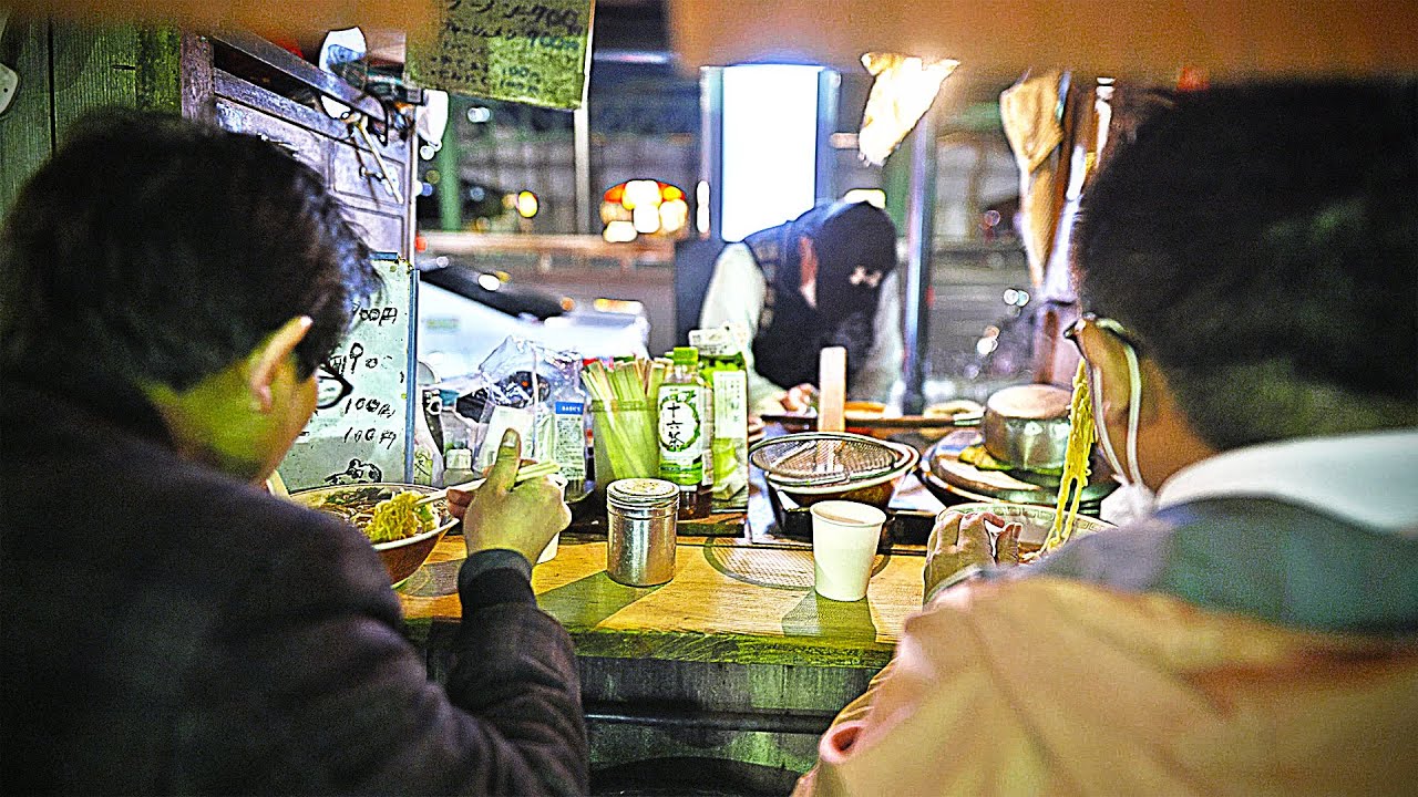 東京最後の生き残りの屋台ラーメン雪虎の営業の様子