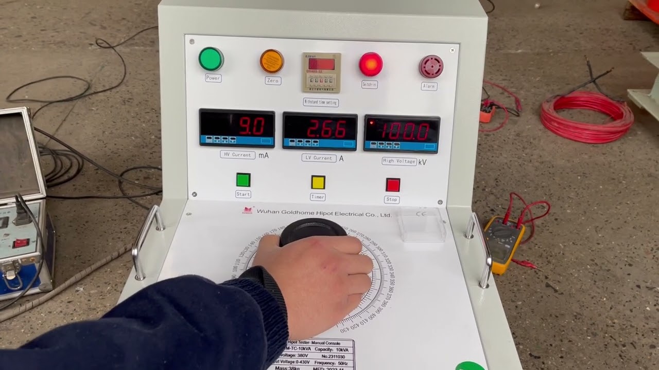 hwo to operate the ac hipot tester
