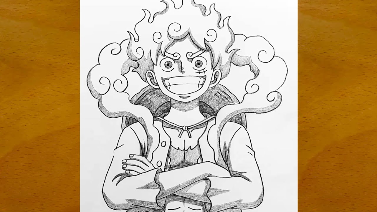 Как нарисовать Луффи в режиме Gear 5 шаг за шагом | Простой урок по One Piece