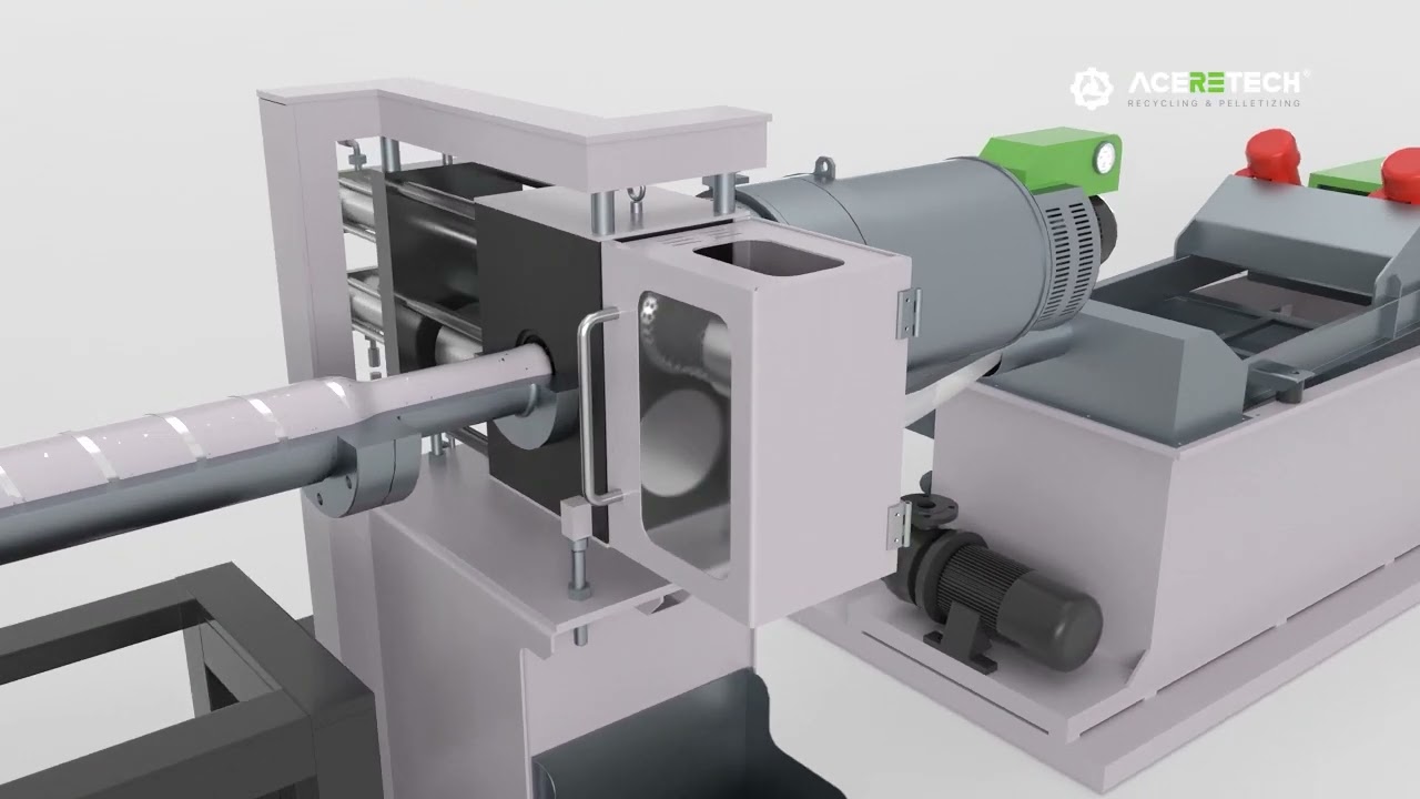ACS Series Single Screw Cutter Compactor Plastic Recycling Pelletizing Machine