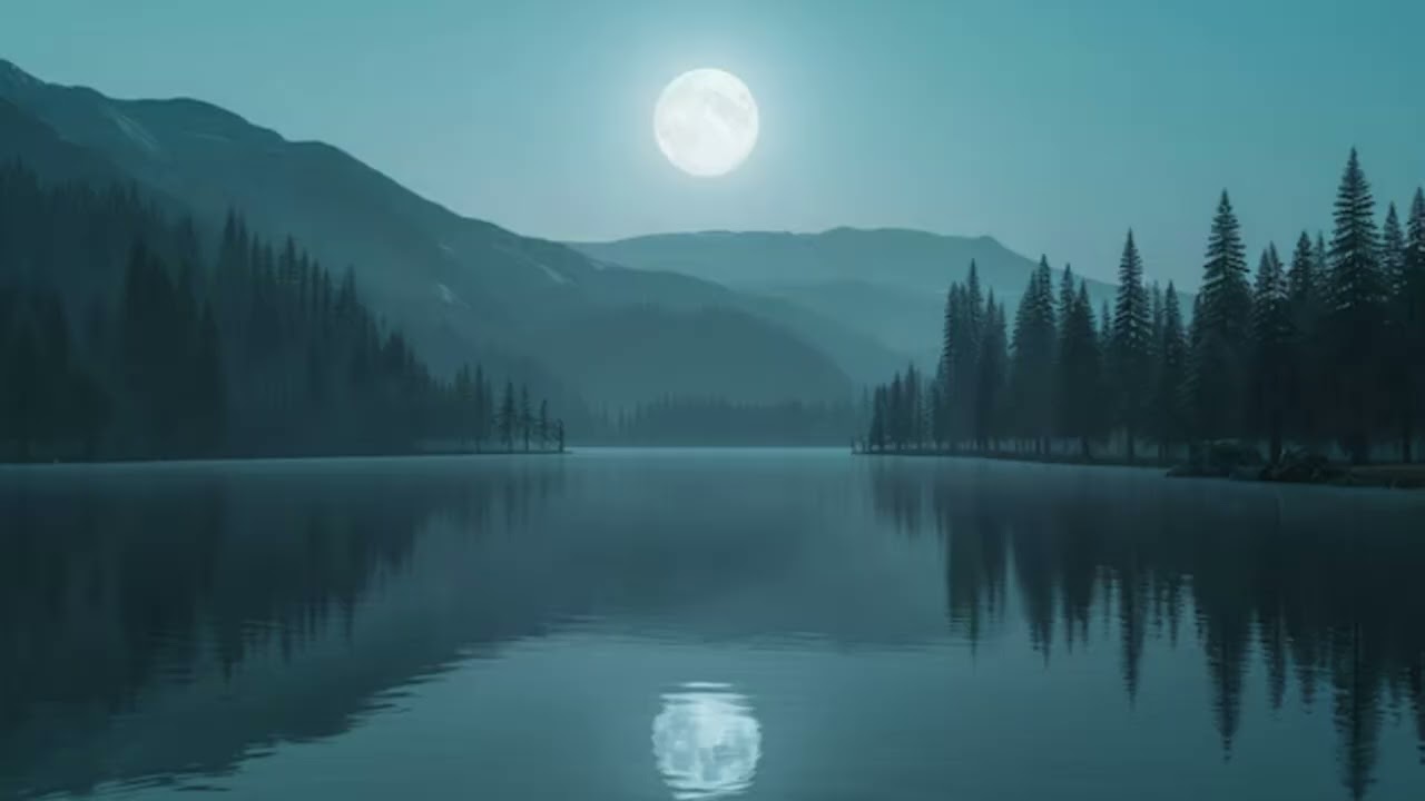 Moonlit Lake – Relaxing Piano Sleep Music | 1 Hour Calm Meditation