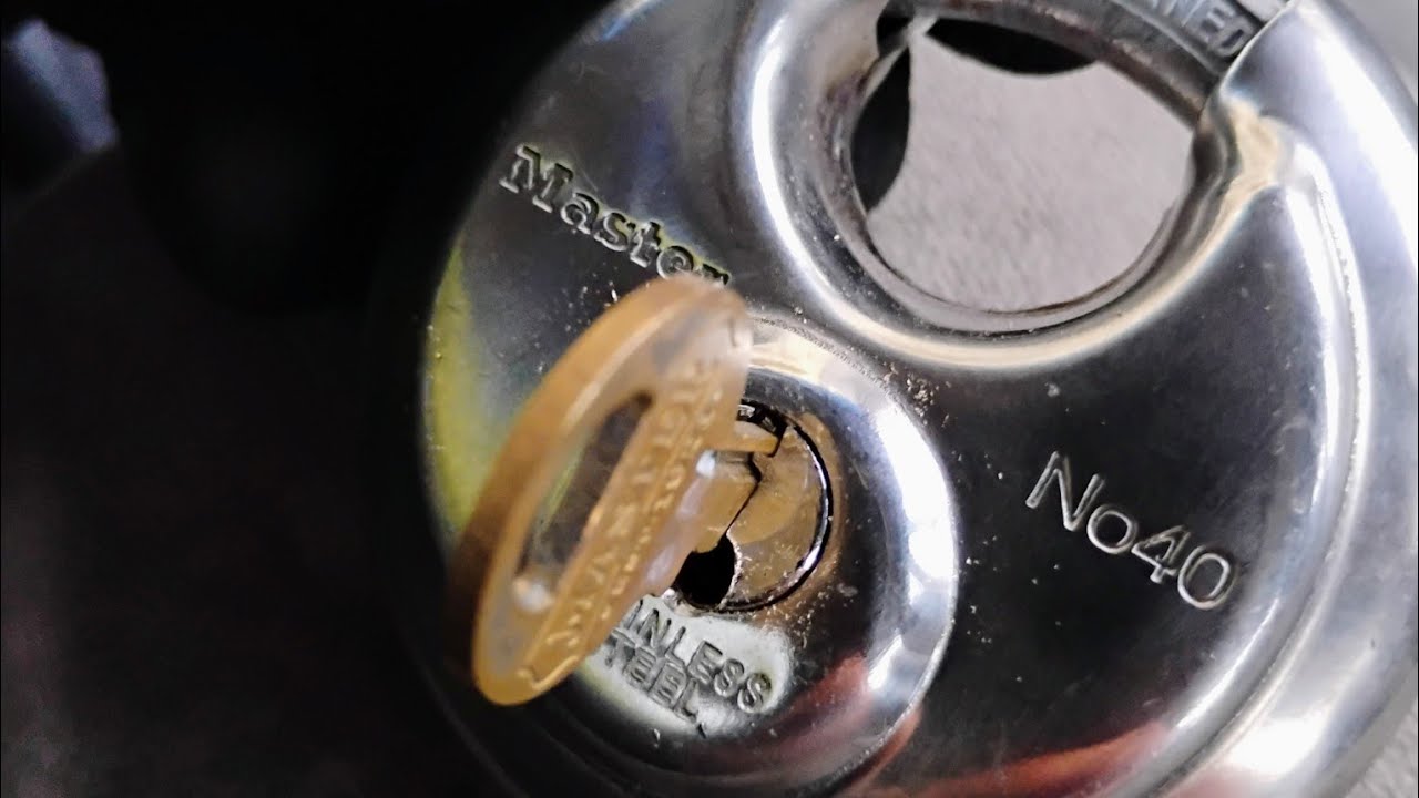 How to drill a storage-style disc padlock easy and fast!