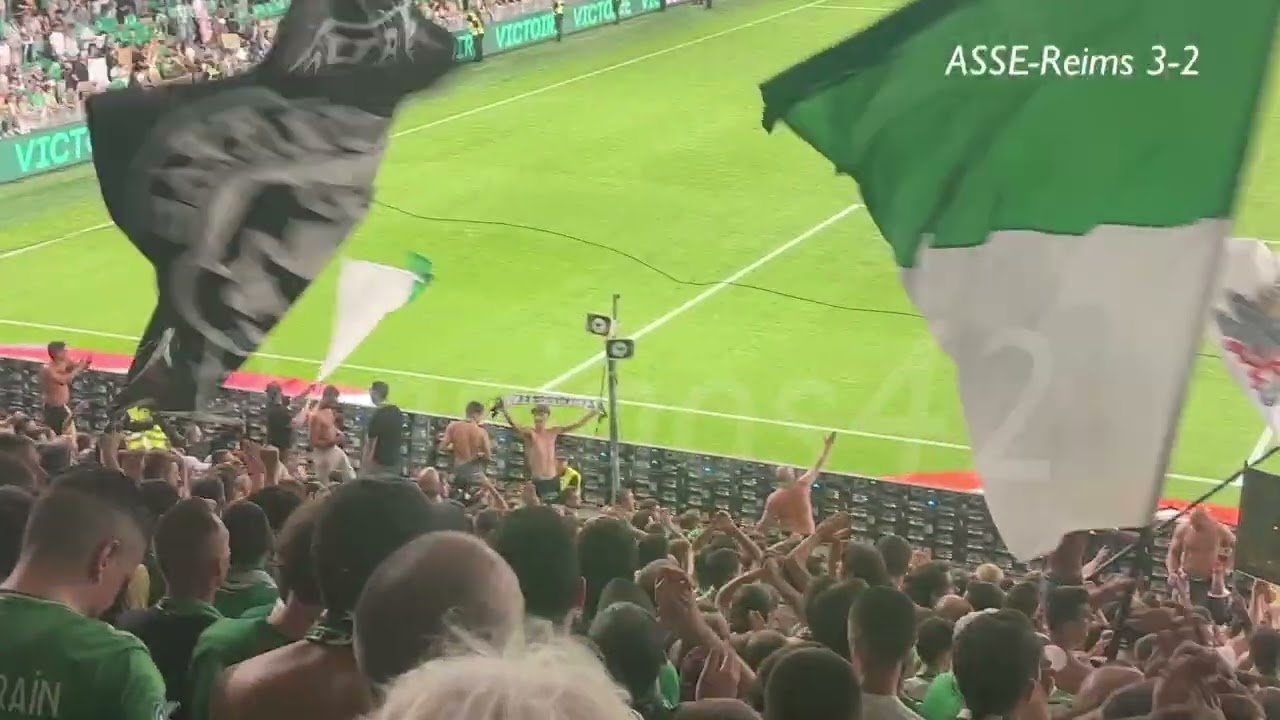 ASSE -REIMS 3-2 KOP NORD ULTRAS MAGIC FANS 