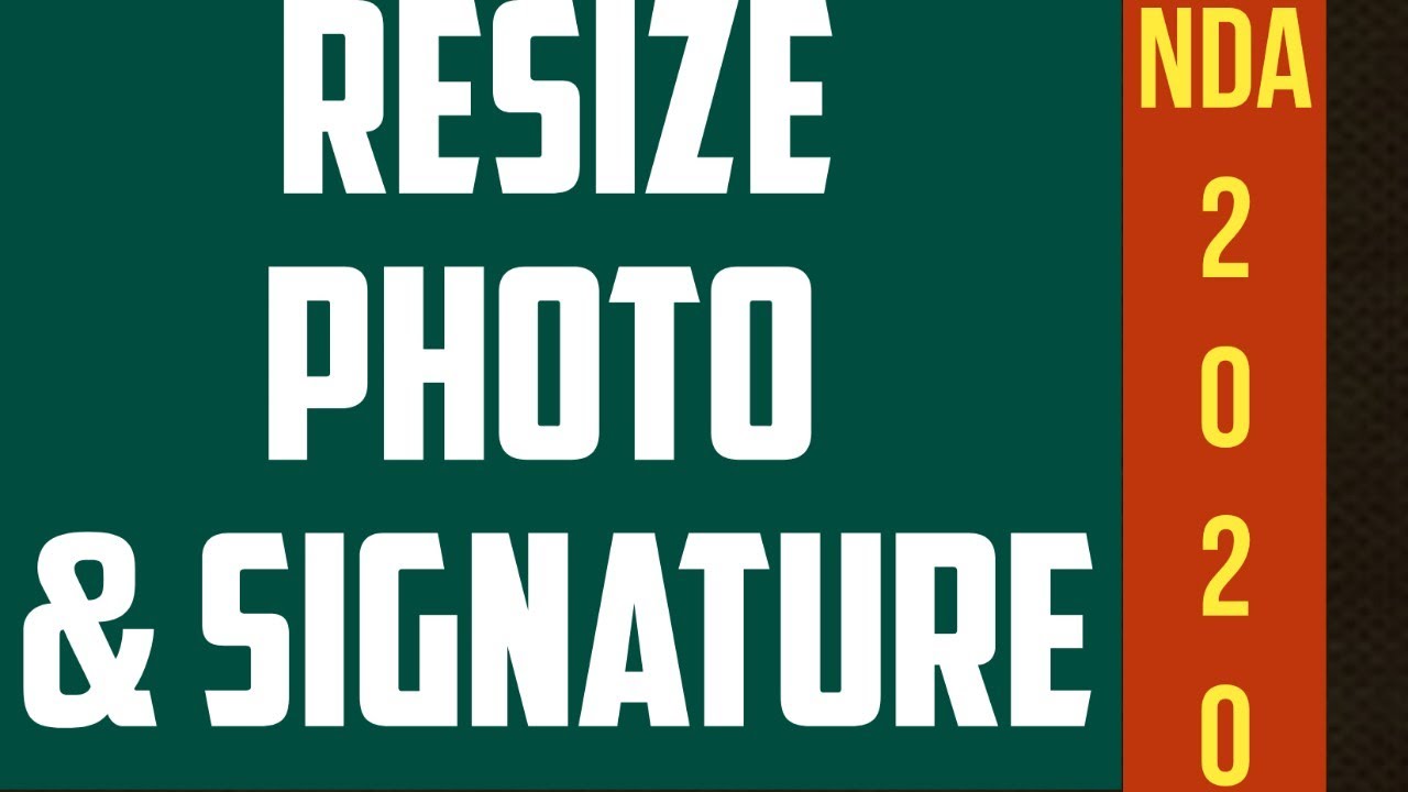 How to resize photo and signature for NDA I How to upload scanned photo and sign in NDA Online l