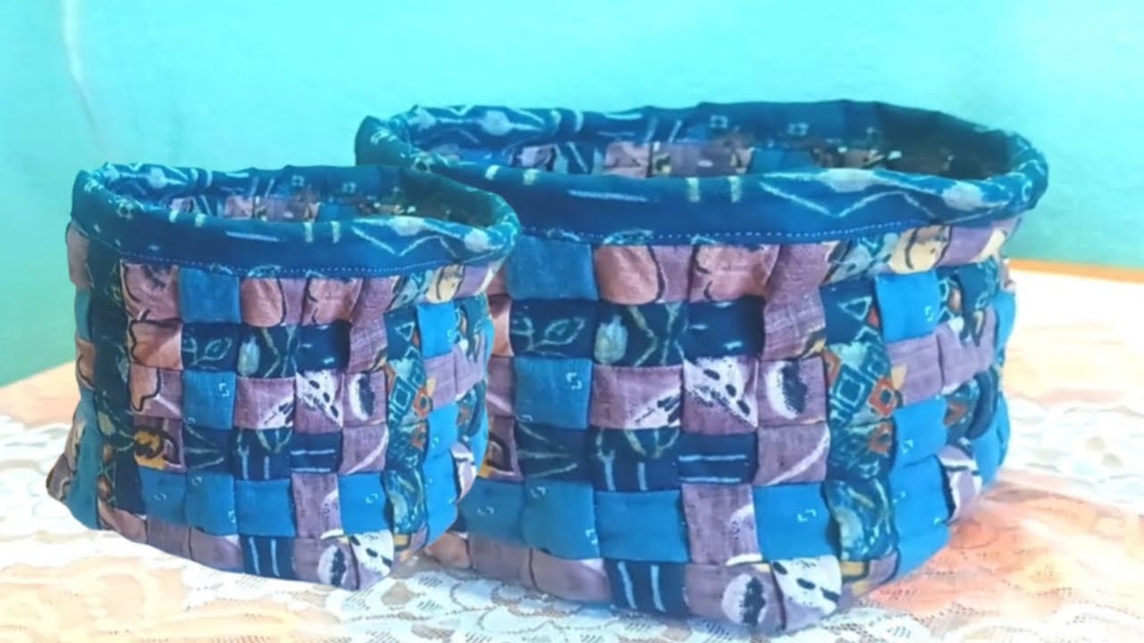 Fabric basket //recycle waste fabric