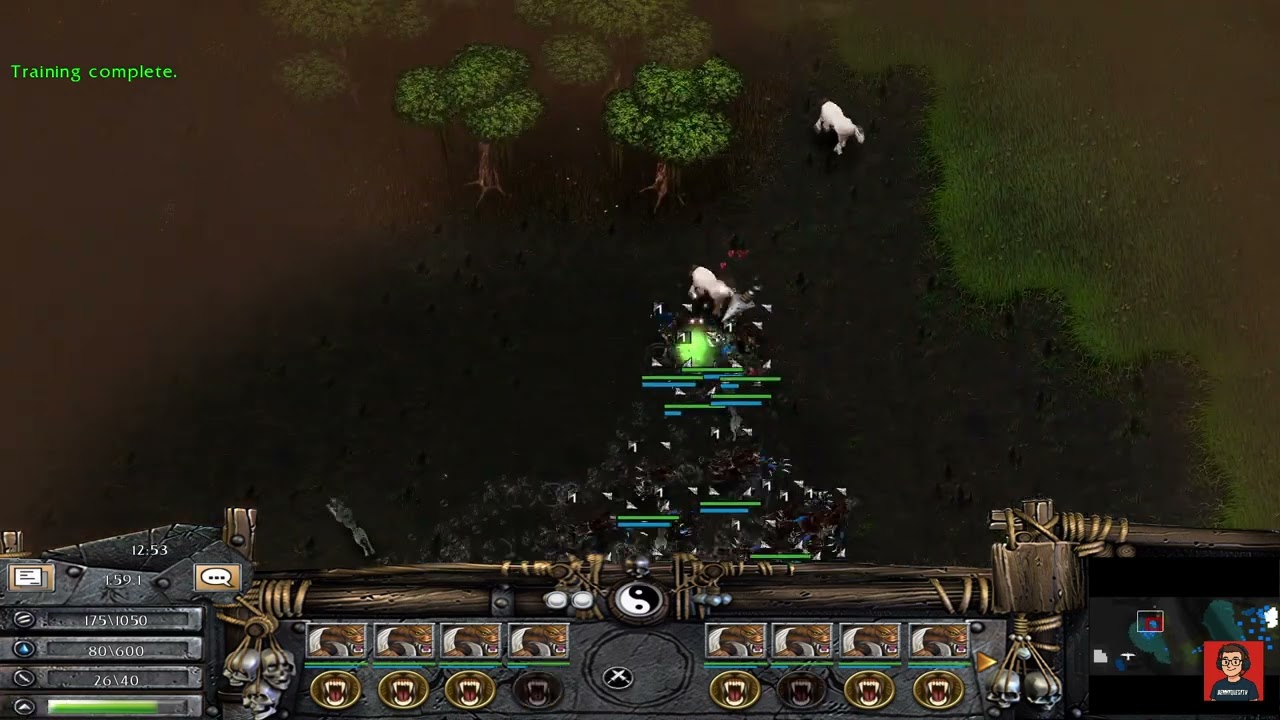 Battle Realms ZE - Death In The Mud - 1 vs 1 Nightvol Hard - Wolf