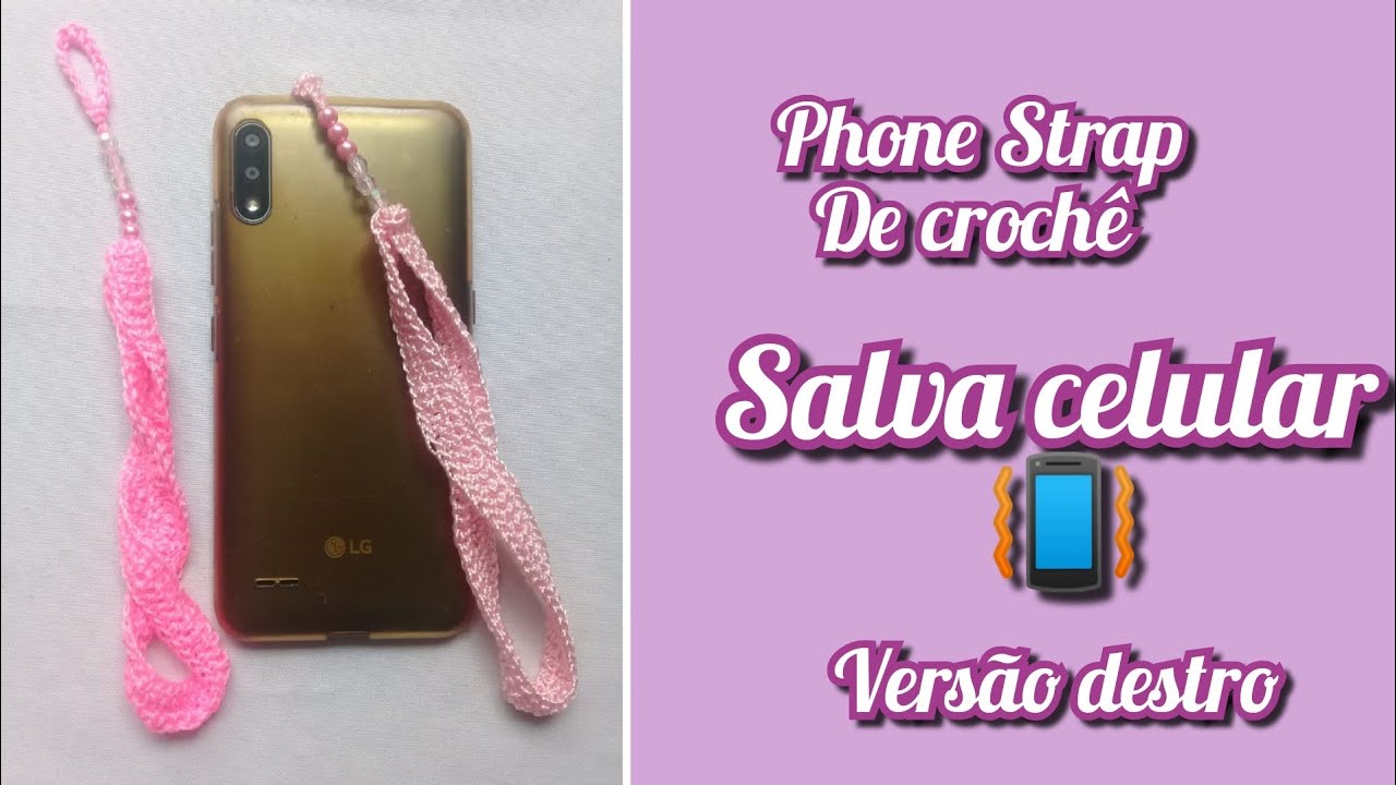 Phone Strap de crochê 📳 Salva celular