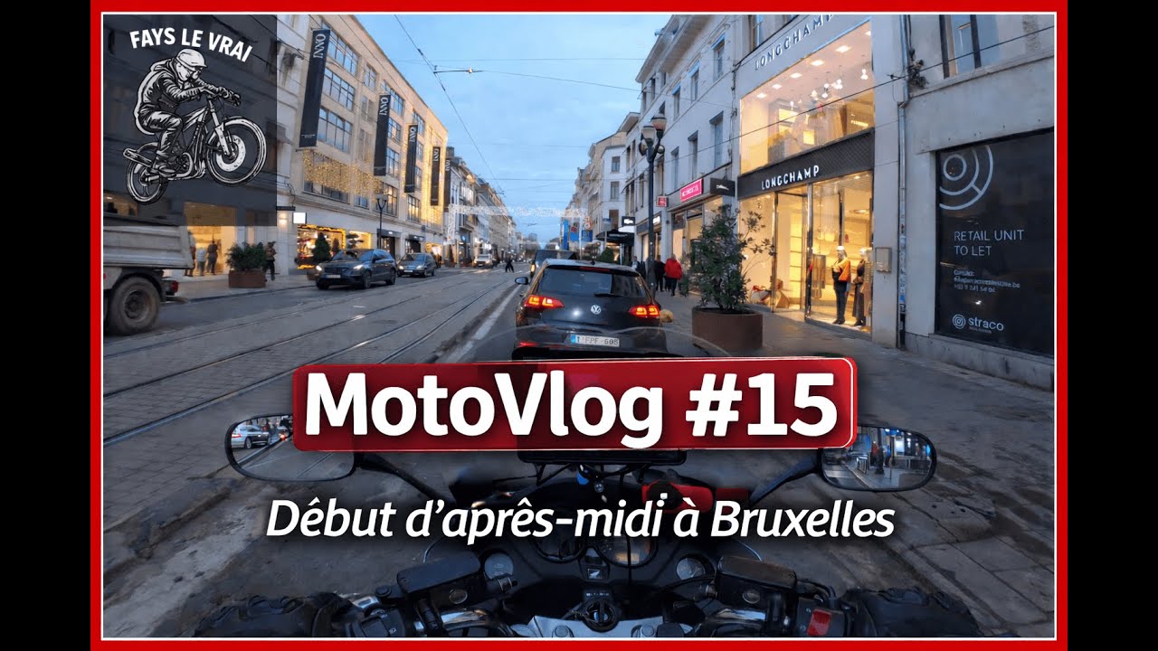 🇧🇪🇲🇦 Début d’après-midi à Bruxelles, route sèche, trafic léger MotoVlog#15