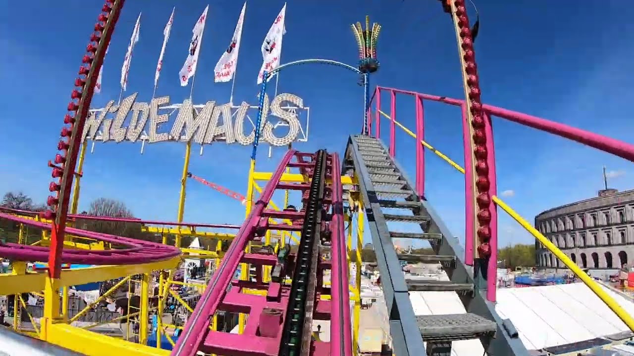 Wilde Maus - M&uuml;nch [Lift rechts] (Onride) Video Fr&uuml;hlingsvolksfest N&uuml;rnberg 2022