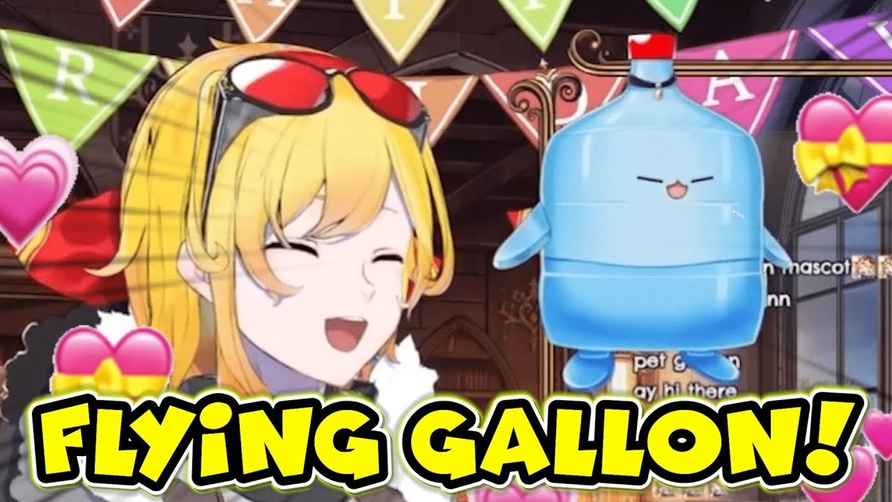 Kaela's Flying Gallon New Mascot Is Too Cute!!!【Hololive】