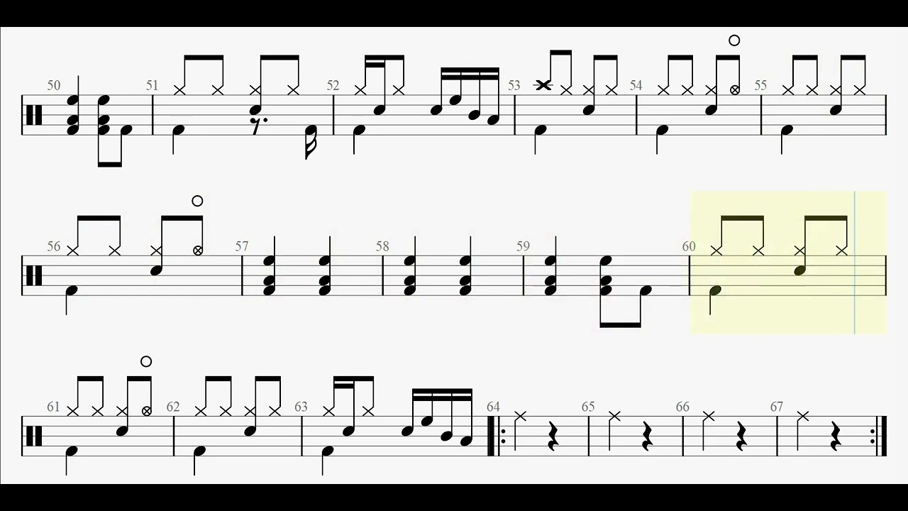 HAPPY NEW YEAR  DRUM SHEET