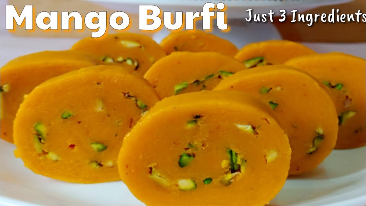 Mango Burfi Recipe | Instant mango Peda | How to make Mango Burfi |Aam ki burfi| 3 ingredients Burfi