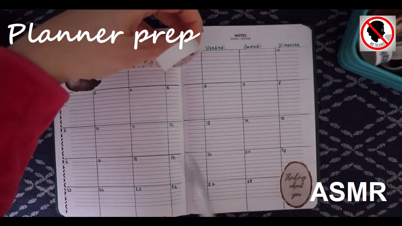 ASMR - Decorating my agenda for february and march 2026 (no talking)